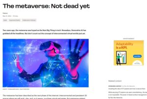 The metaverse — not dead yet